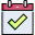 Calendar with a tick - Link to our own booking engine